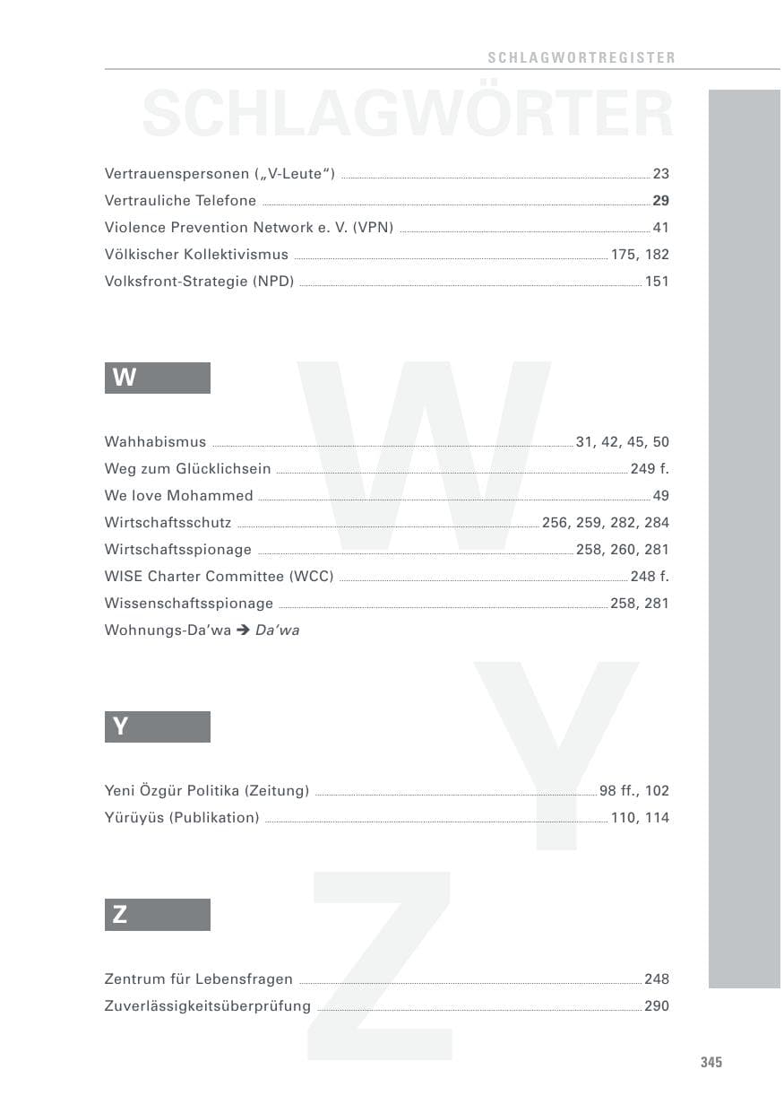 Seite 345 des Verfassungsschutzbericht 2017 Baden-Württemberg