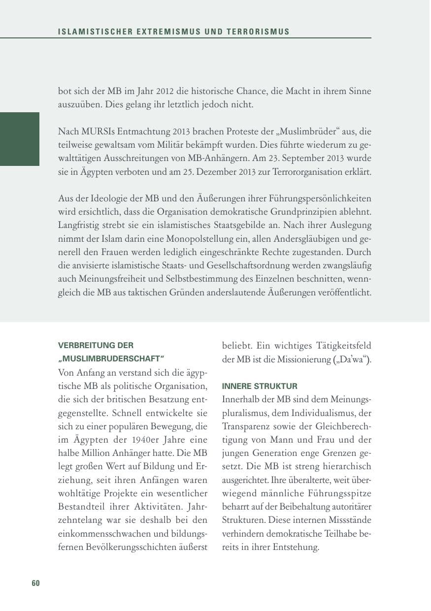 Seite 60 des Verfassungsschutzbericht 2017 Baden-Württemberg