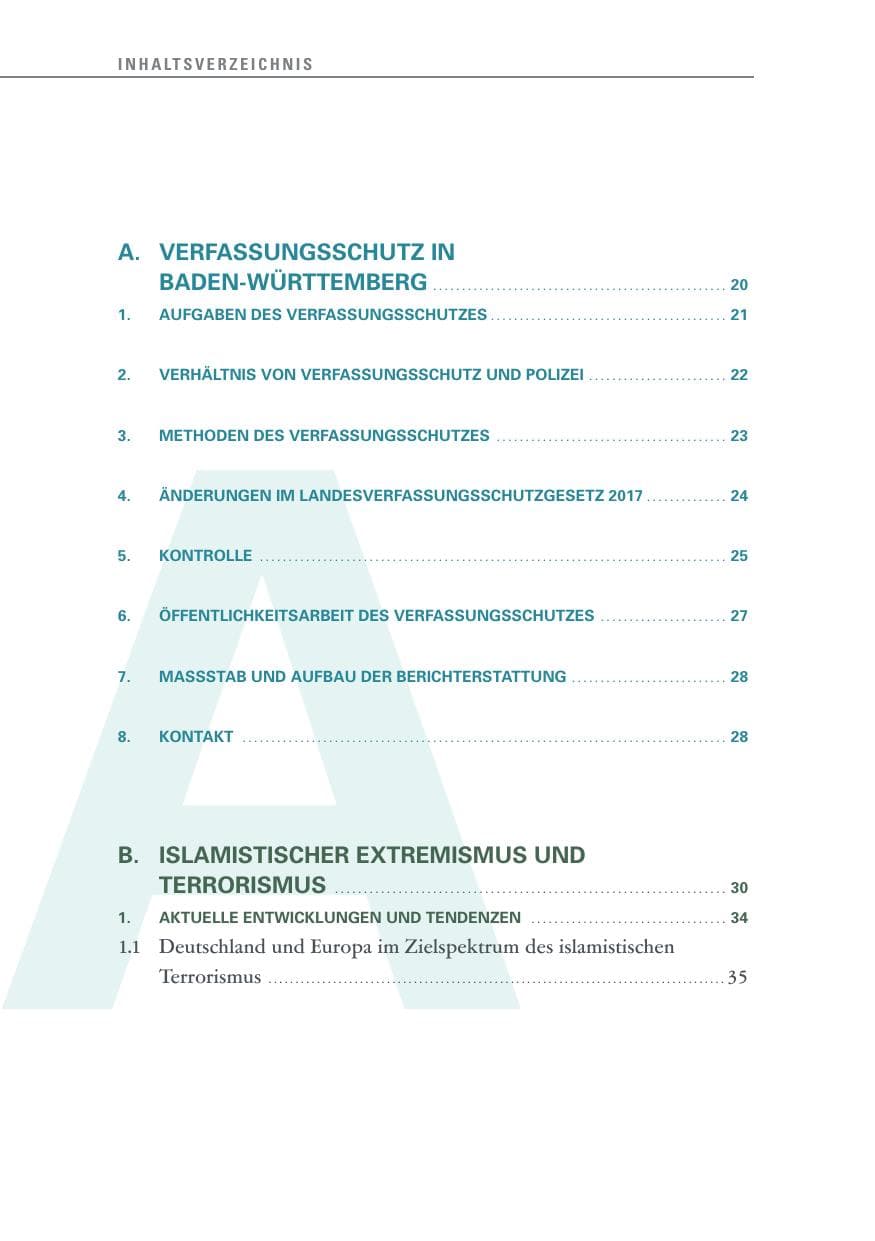 Seite 10 des Verfassungsschutzbericht 2017 Baden-Württemberg