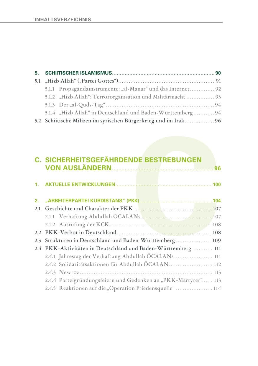 Seite 12 des Verfassungsschutzbericht 2019 Baden-Württemberg