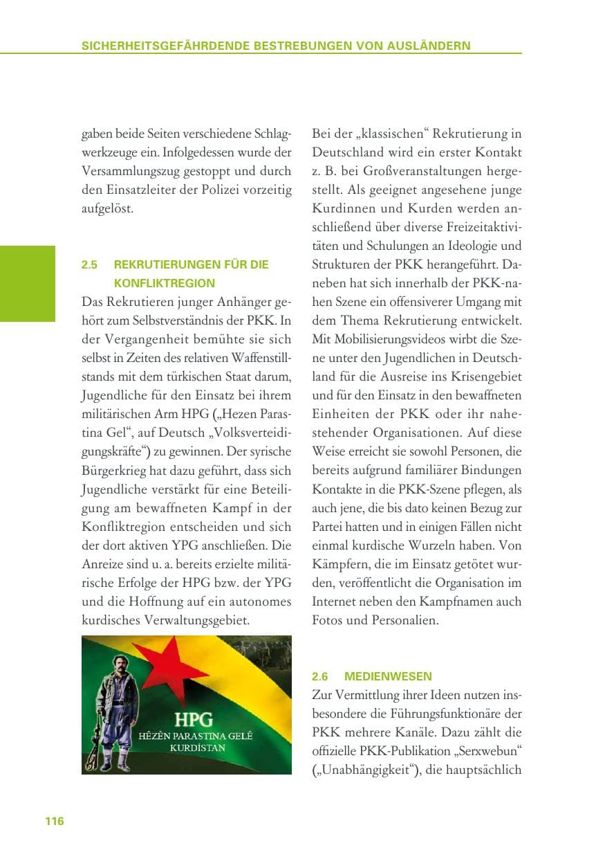 Seite 116 des Verfassungsschutzbericht 2019 Baden-Württemberg