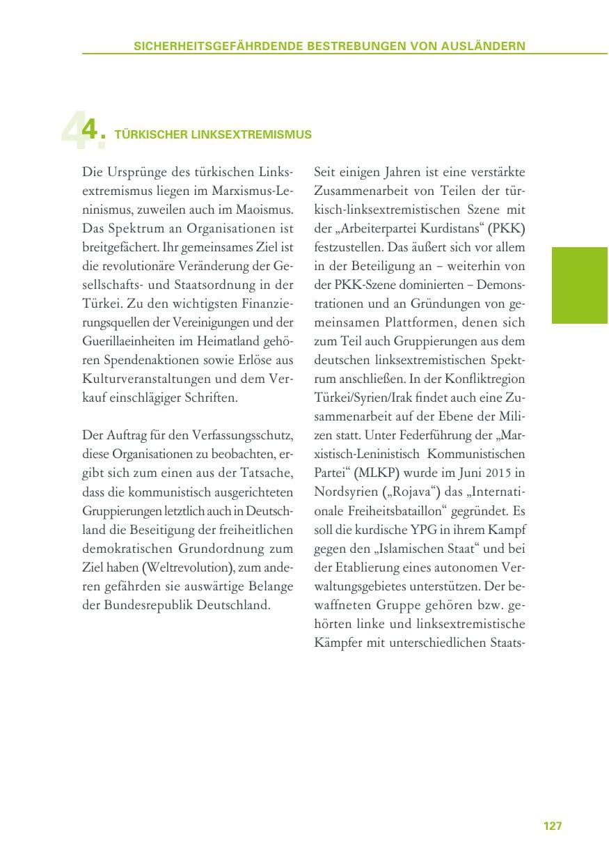 Seite 127 des Verfassungsschutzbericht 2019 Baden-Württemberg