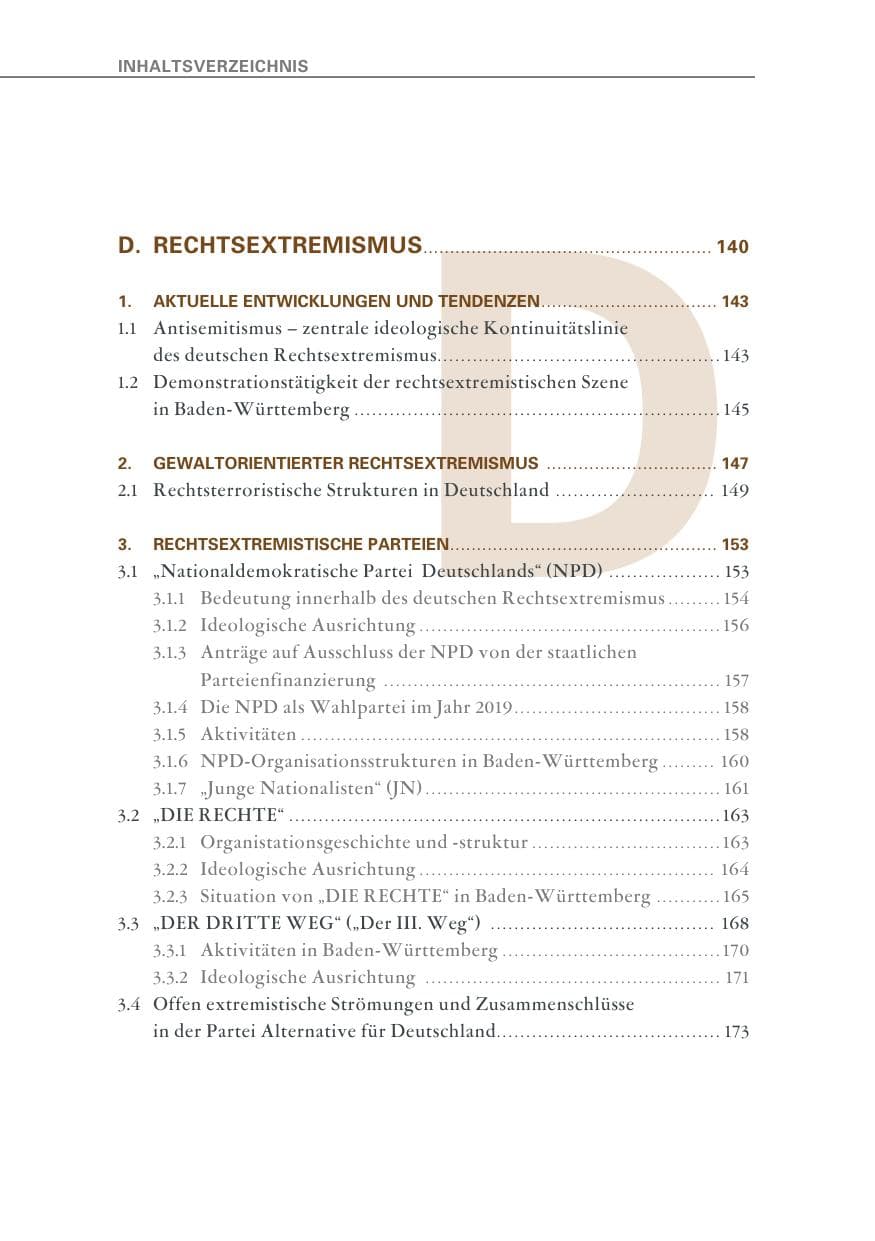 Seite 14 des Verfassungsschutzbericht 2019 Baden-Württemberg