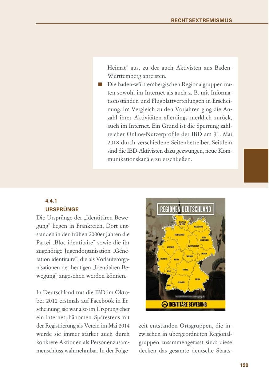 Seite 199 des Verfassungsschutzbericht 2019 Baden-Württemberg