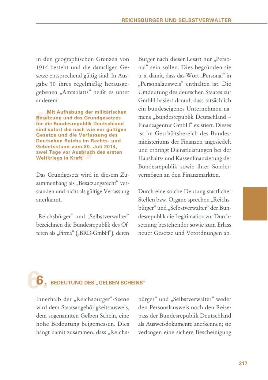 Seite 217 des Verfassungsschutzbericht 2019 Baden-Württemberg