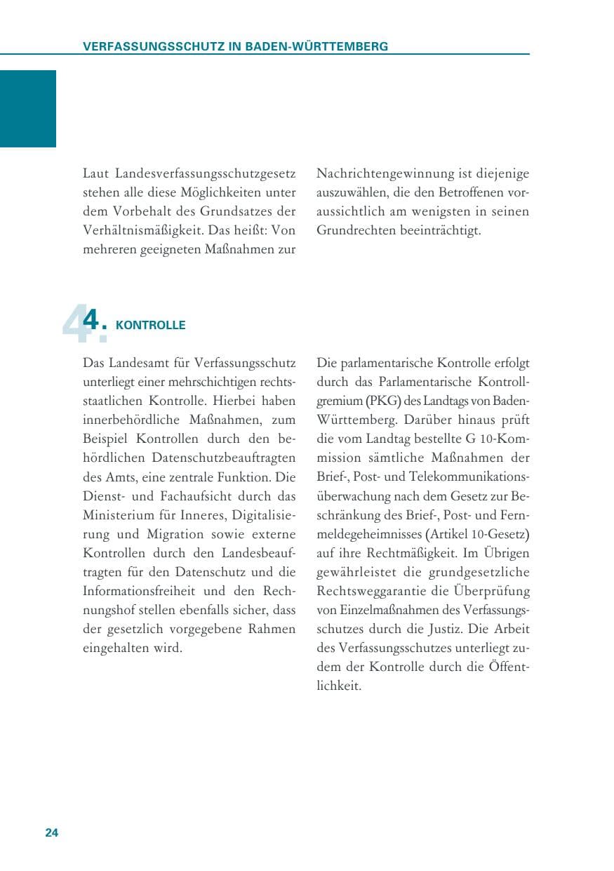 Seite 24 des Verfassungsschutzbericht 2019 Baden-Württemberg