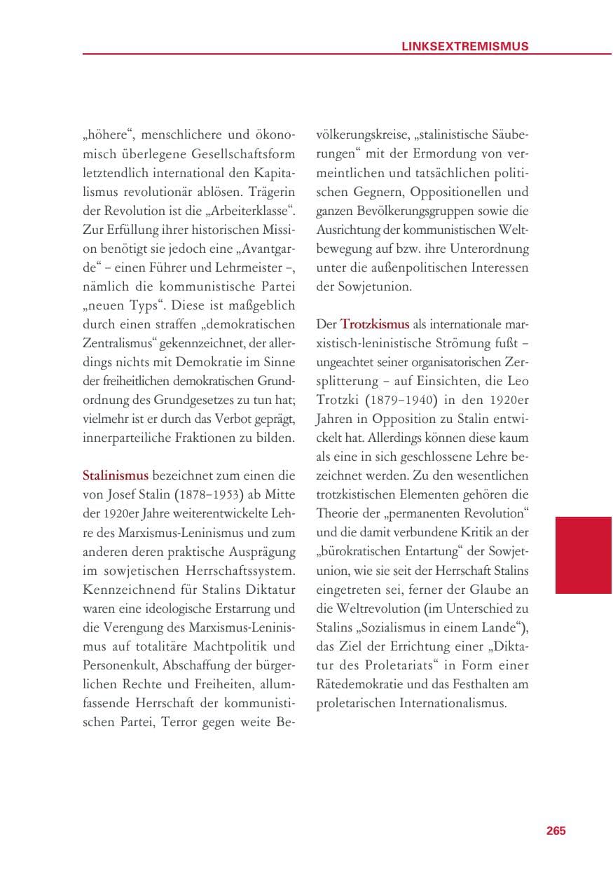 Seite 265 des Verfassungsschutzbericht 2019 Baden-Württemberg