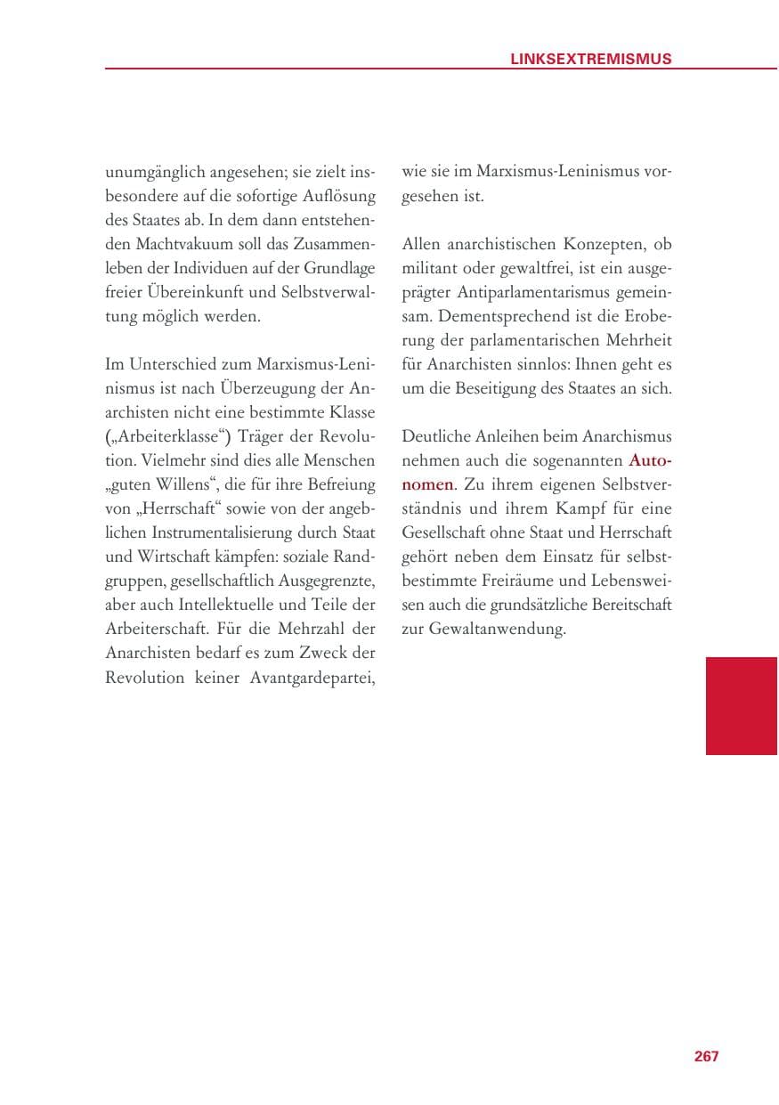 Seite 267 des Verfassungsschutzbericht 2019 Baden-Württemberg