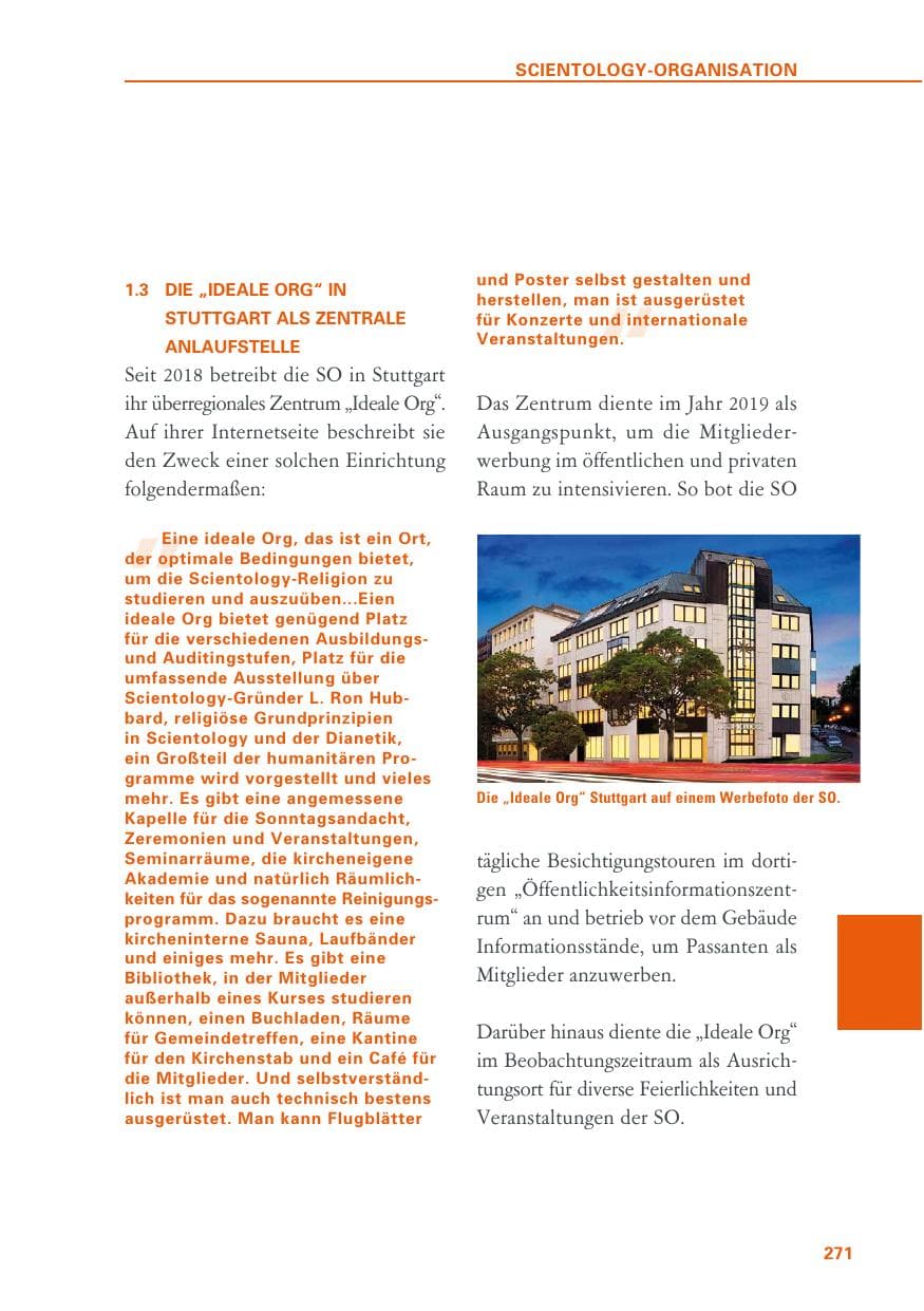 Seite 271 des Verfassungsschutzbericht 2019 Baden-Württemberg