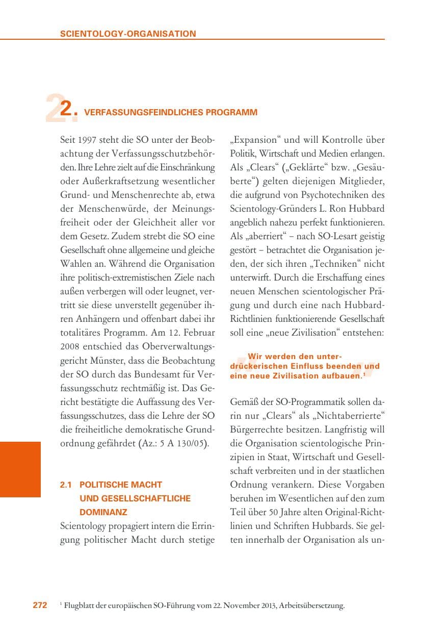 Seite 272 des Verfassungsschutzbericht 2019 Baden-Württemberg