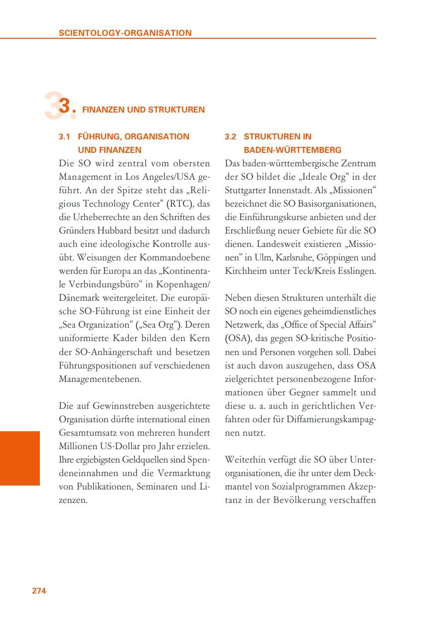 Seite 274 des Verfassungsschutzbericht 2019 Baden-Württemberg