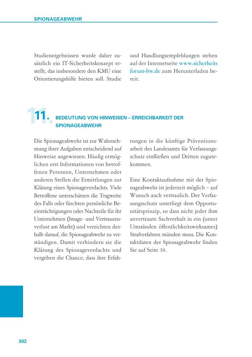 Seite 302 des Verfassungsschutzbericht 2019 Baden-Württemberg