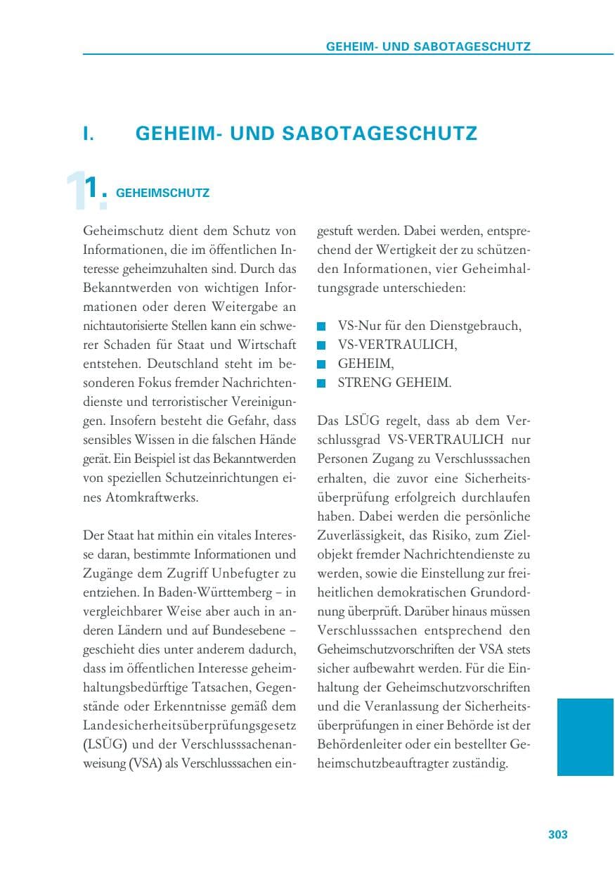 Seite 303 des Verfassungsschutzbericht 2019 Baden-Württemberg