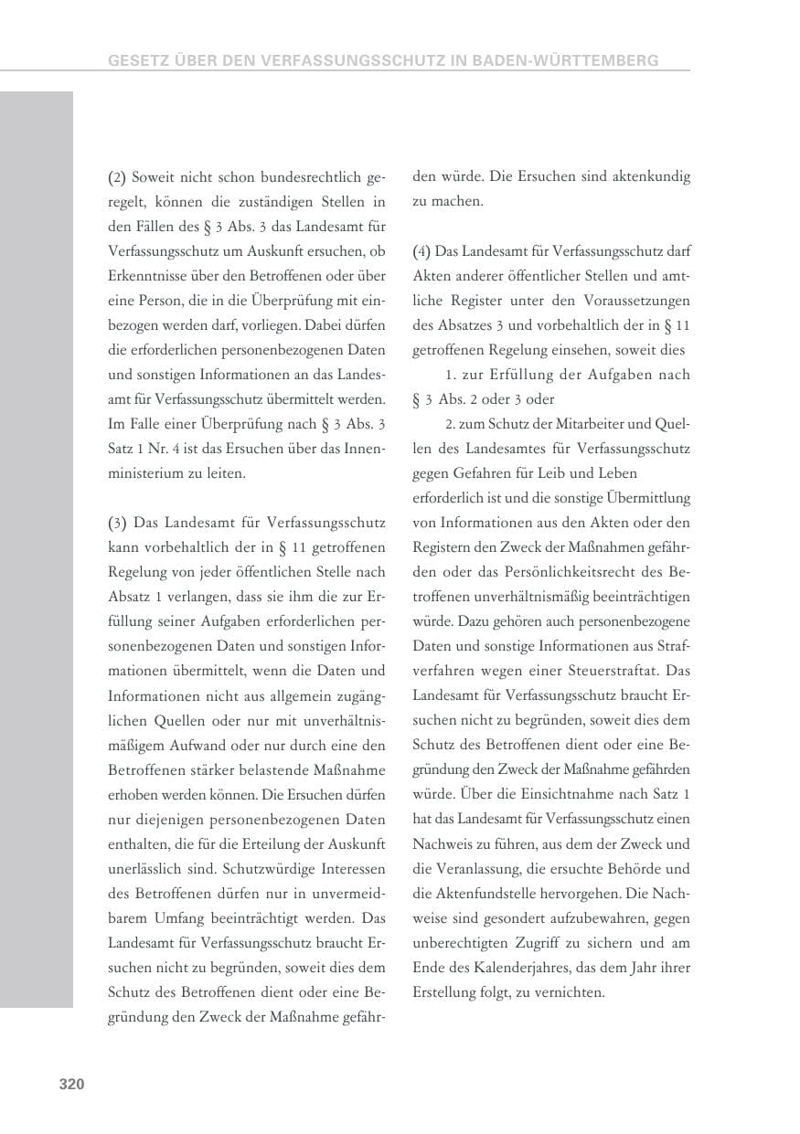 Seite 320 des Verfassungsschutzbericht 2019 Baden-Württemberg