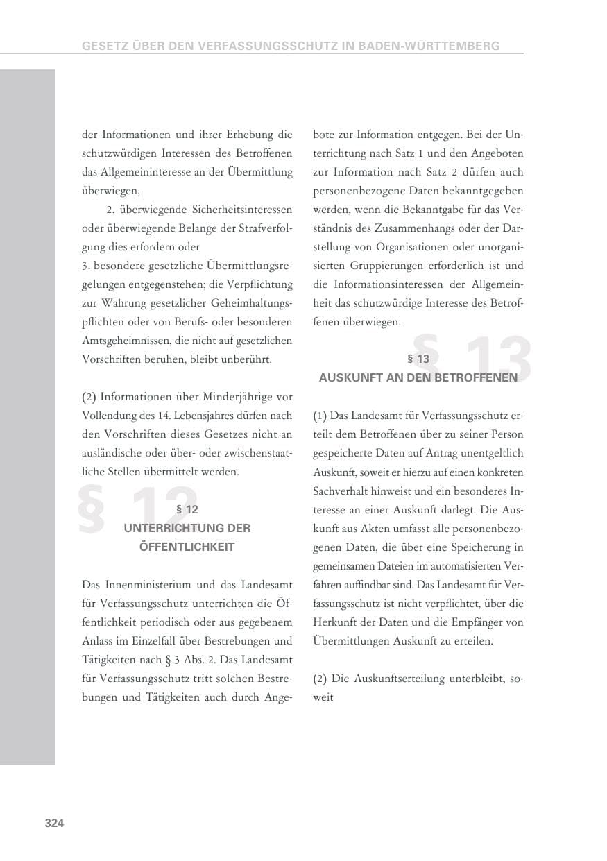 Seite 324 des Verfassungsschutzbericht 2019 Baden-Württemberg