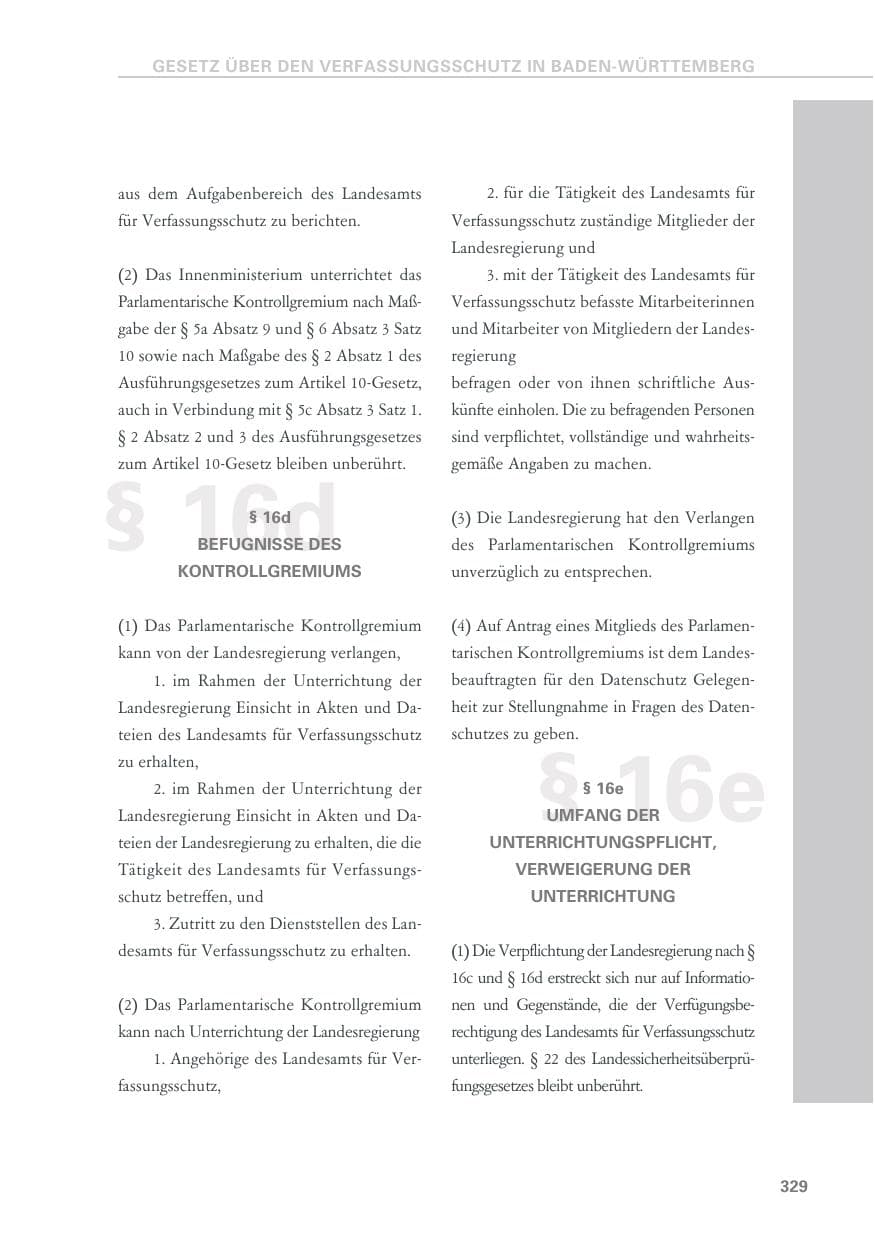 Seite 329 des Verfassungsschutzbericht 2019 Baden-Württemberg