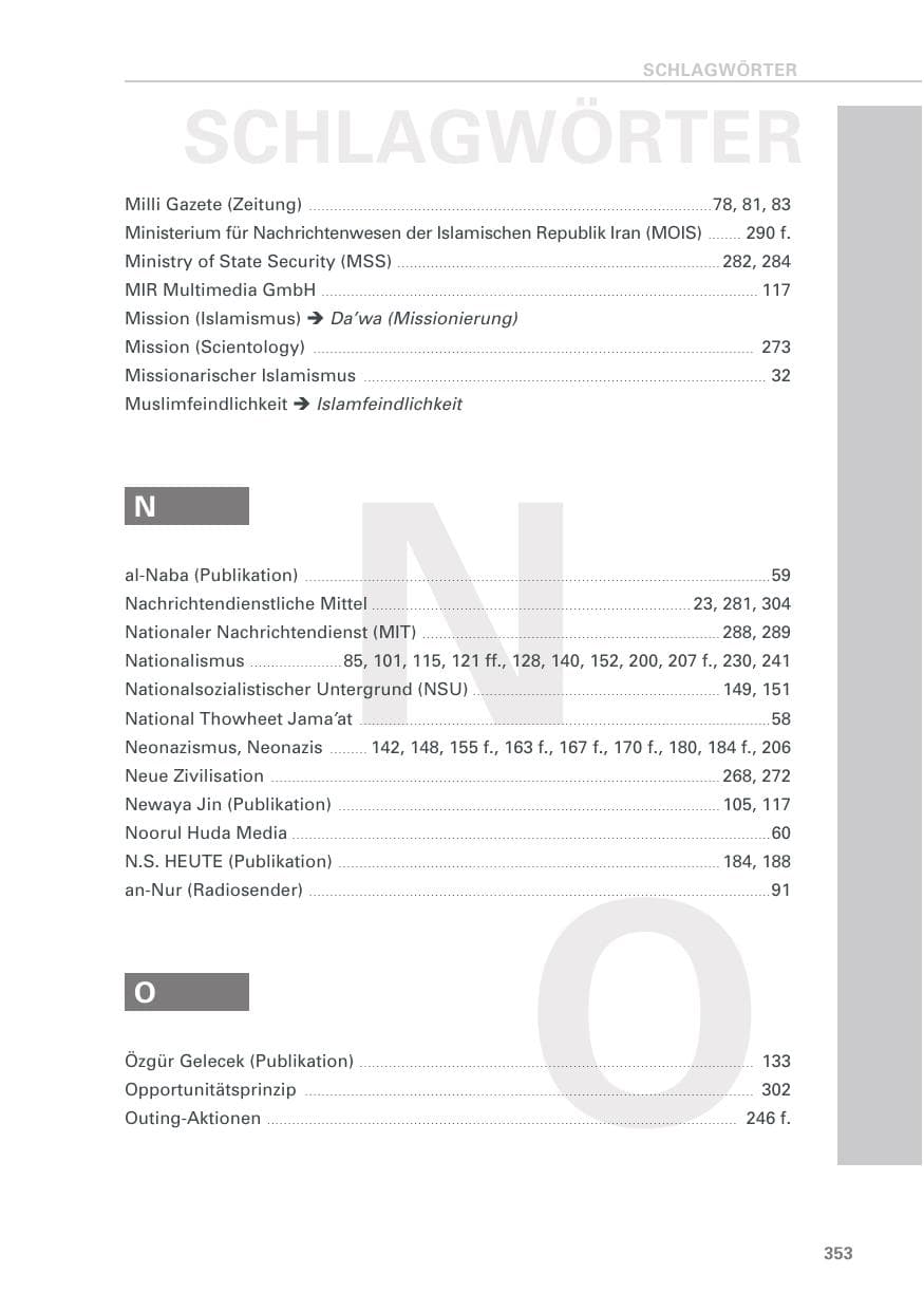 Seite 353 des Verfassungsschutzbericht 2019 Baden-Württemberg