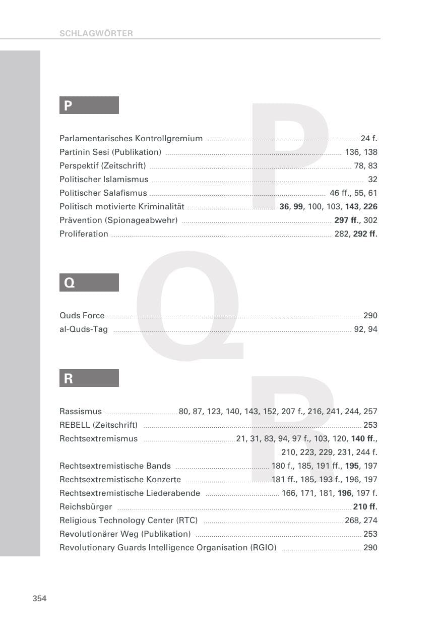 Seite 354 des Verfassungsschutzbericht 2019 Baden-Württemberg