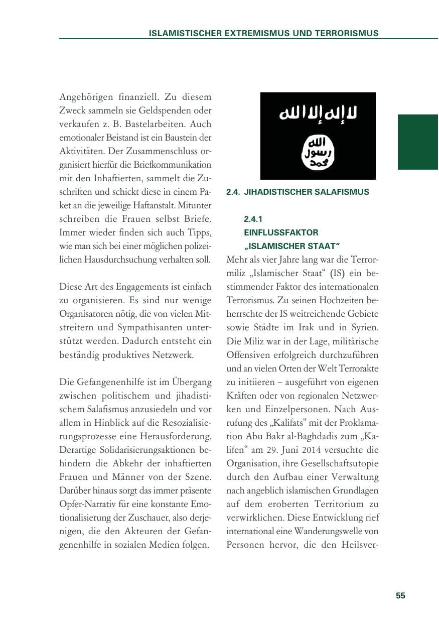 Seite 55 des Verfassungsschutzbericht 2019 Baden-Württemberg