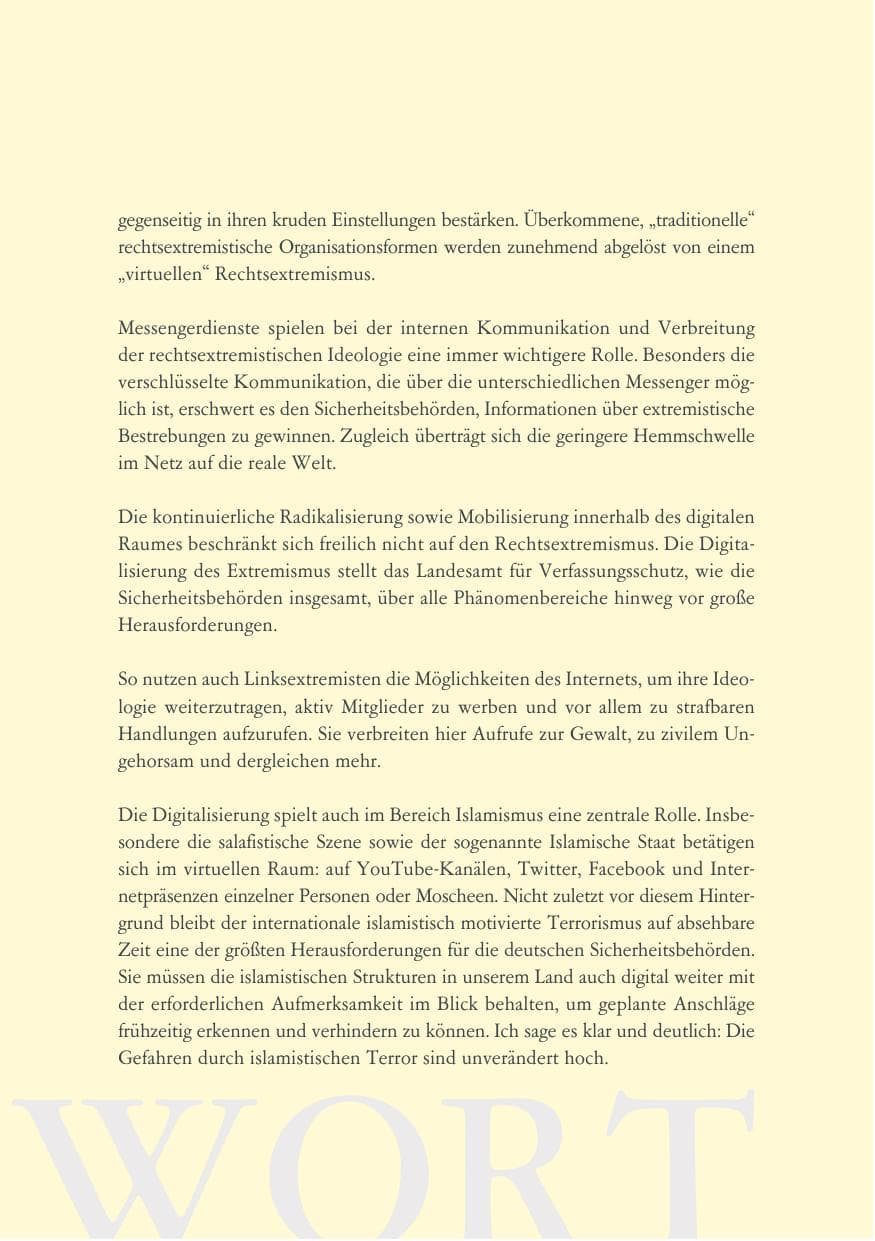 Seite 7 des Verfassungsschutzbericht 2019 Baden-Württemberg