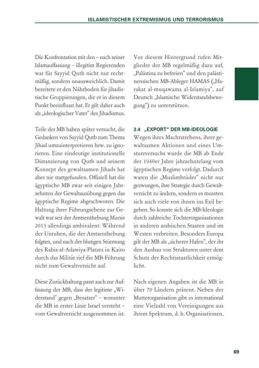 Seite 69 des Verfassungsschutzbericht 2019 Baden-Württemberg