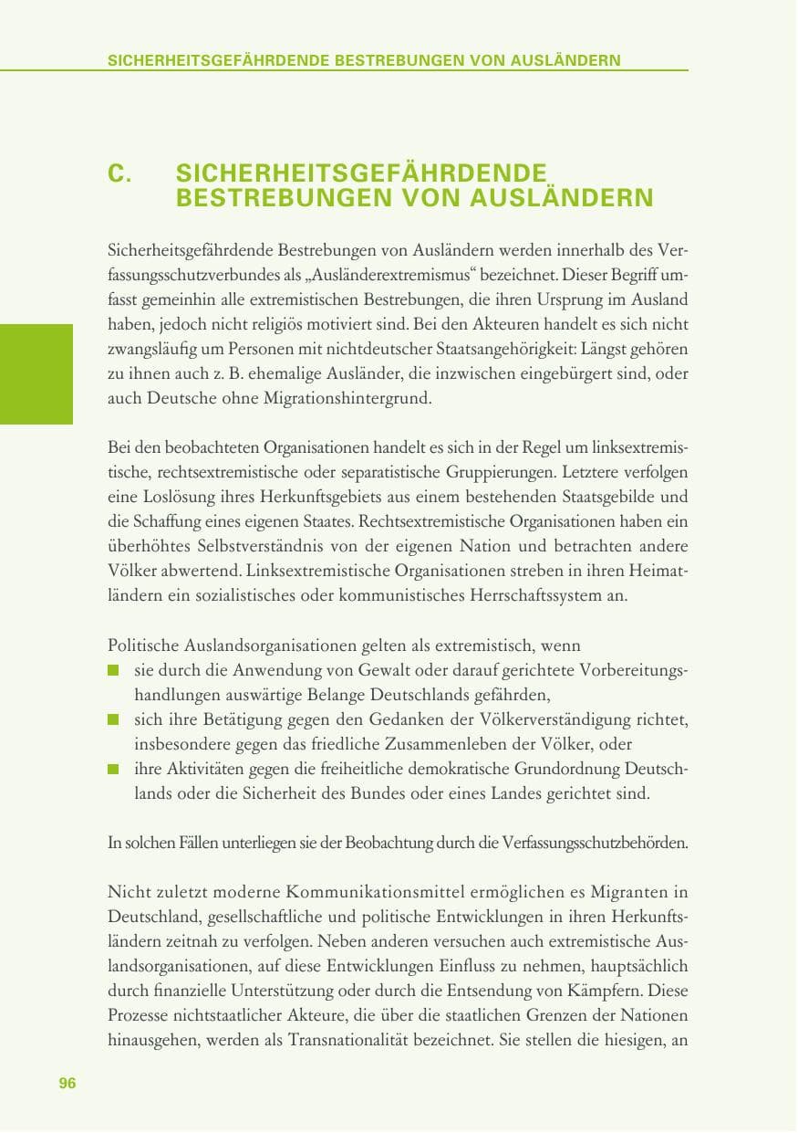 Seite 96 des Verfassungsschutzbericht 2019 Baden-Württemberg