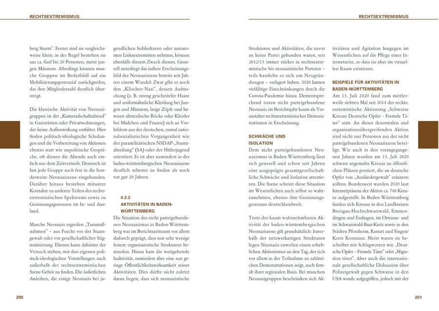 Seite 101 des Verfassungsschutzbericht 2020 Baden-Württemberg