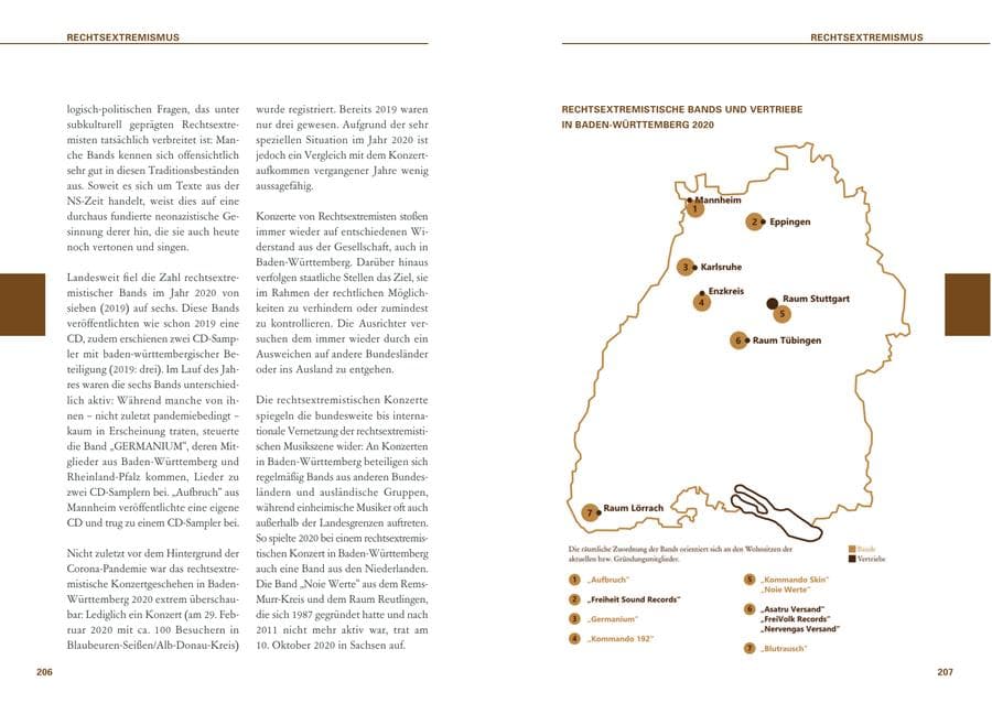 Seite 104 des Verfassungsschutzbericht 2020 Baden-Württemberg