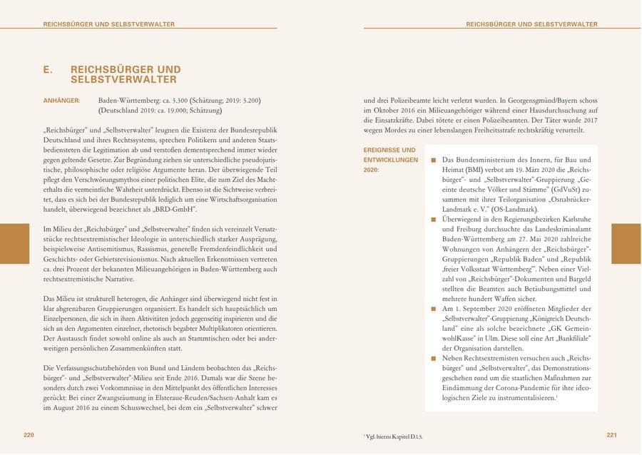 Seite 111 des Verfassungsschutzbericht 2020 Baden-Württemberg