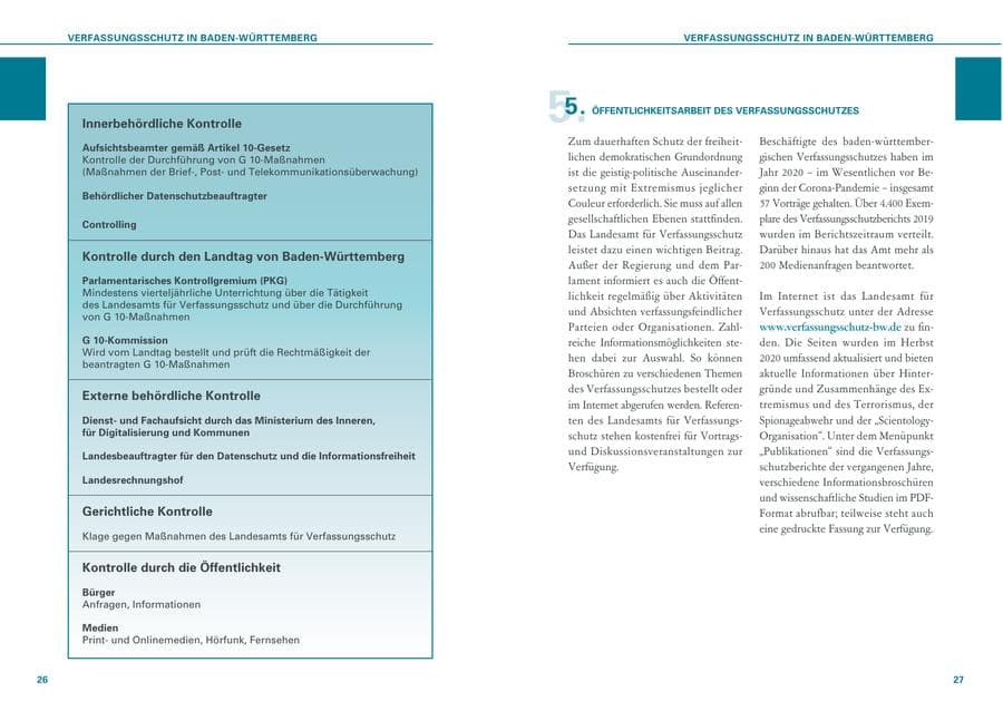 Seite 14 des Verfassungsschutzbericht 2020 Baden-Württemberg