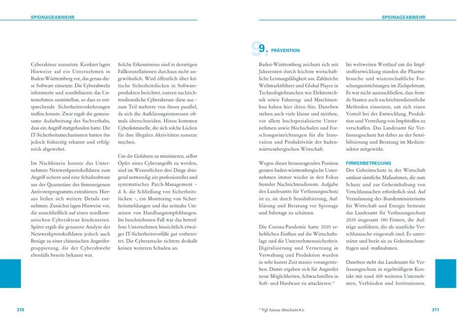Seite 156 des Verfassungsschutzbericht 2020 Baden-Württemberg