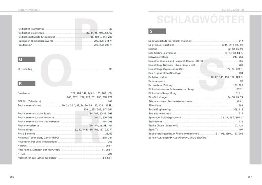 Seite 184 des Verfassungsschutzbericht 2020 Baden-Württemberg