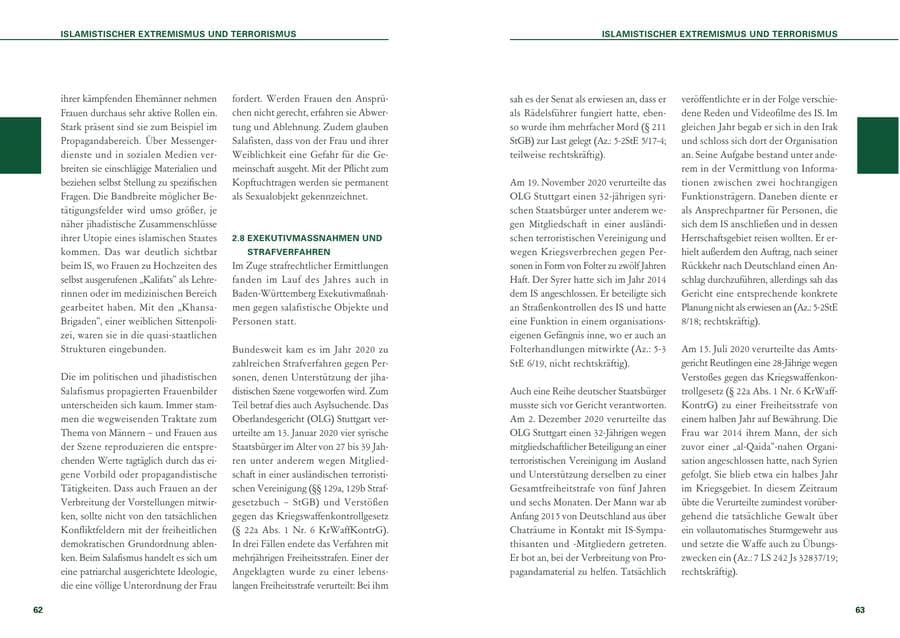 Seite 32 des Verfassungsschutzbericht 2020 Baden-Württemberg
