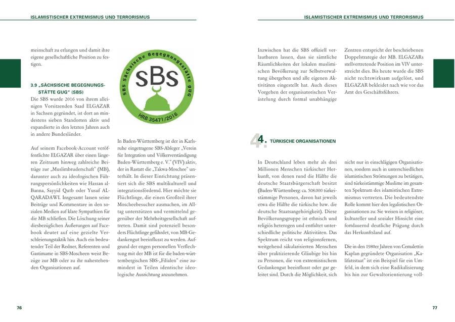 Seite 39 des Verfassungsschutzbericht 2020 Baden-Württemberg
