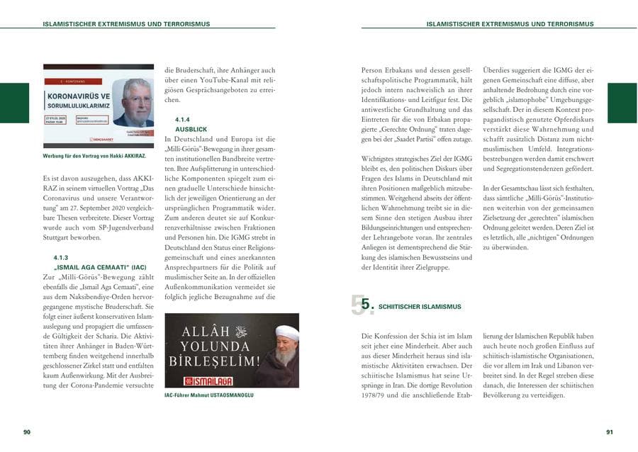Seite 46 des Verfassungsschutzbericht 2020 Baden-Württemberg