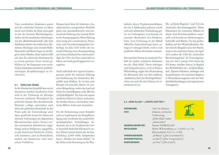 Seite 47 des Verfassungsschutzbericht 2020 Baden-Württemberg