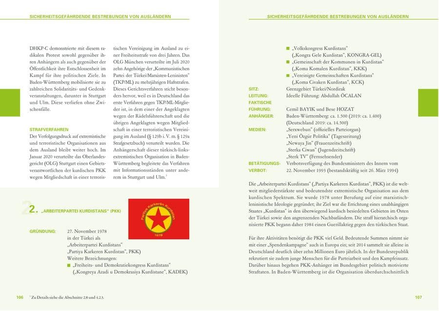 Seite 54 des Verfassungsschutzbericht 2020 Baden-Württemberg