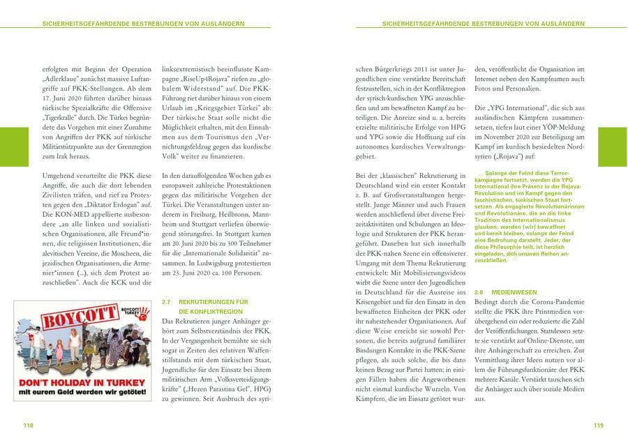 Seite 60 des Verfassungsschutzbericht 2020 Baden-Württemberg