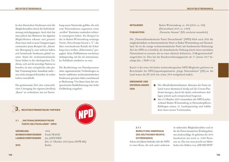 Seite 85 des Verfassungsschutzbericht 2020 Baden-Württemberg