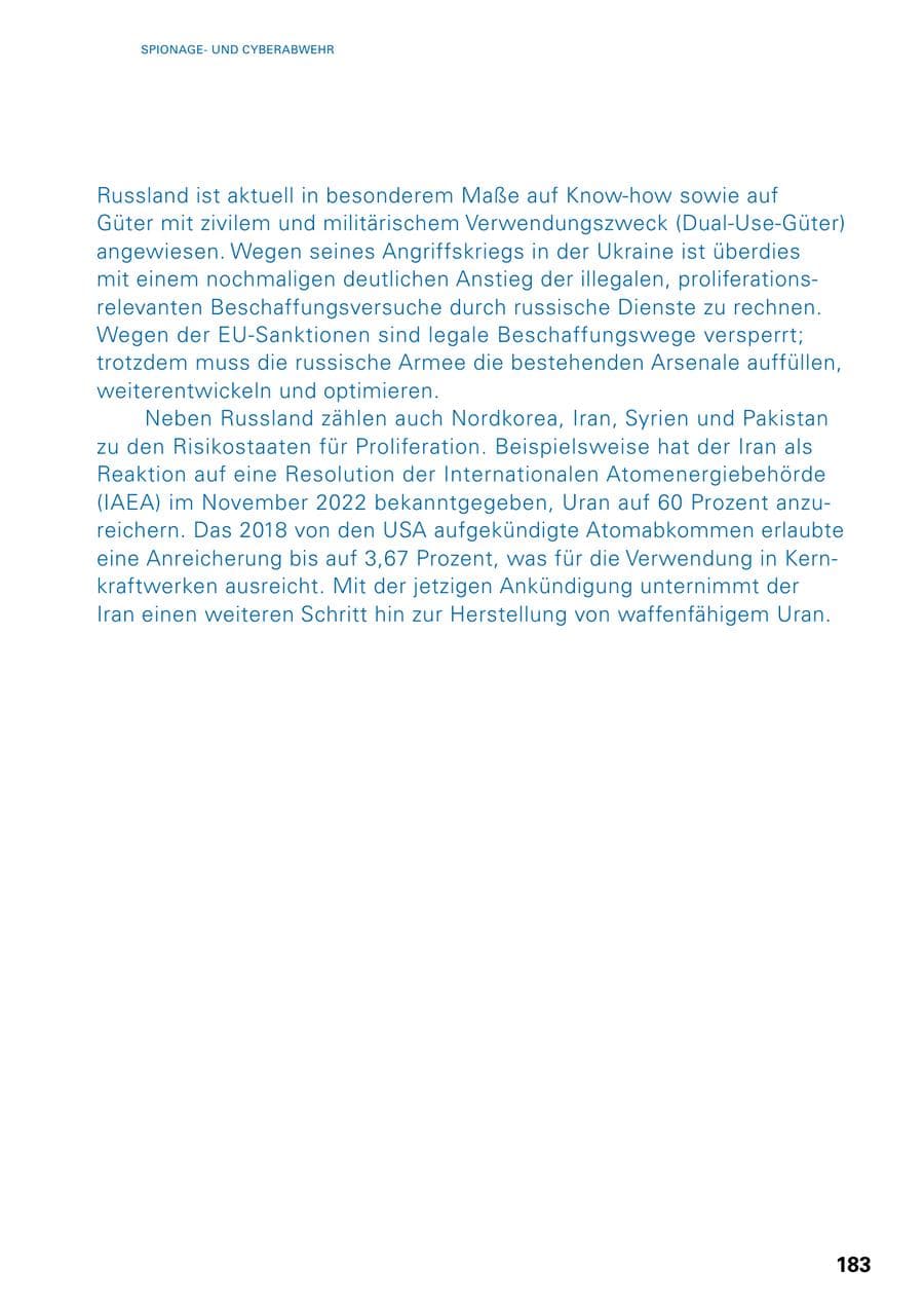 Seite 181 des Verfassungsschutzbericht 2022 Baden-Württemberg