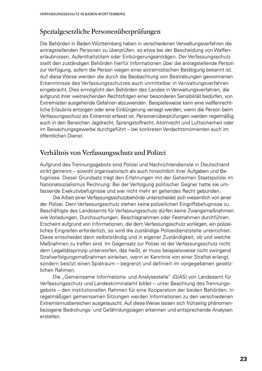 Seite 21 des Verfassungsschutzbericht 2022 Baden-Württemberg