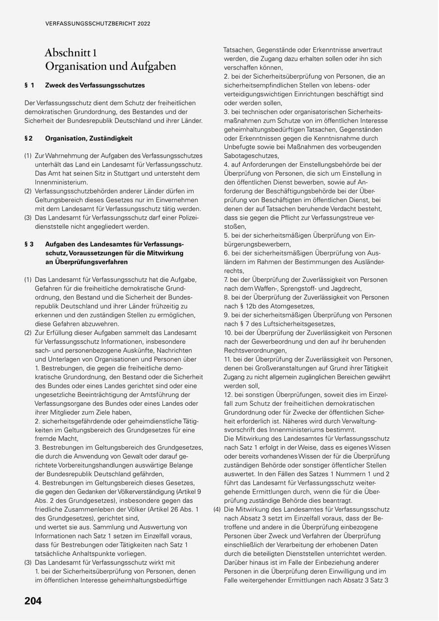 Seite 202 des Verfassungsschutzbericht 2022 Baden-Württemberg