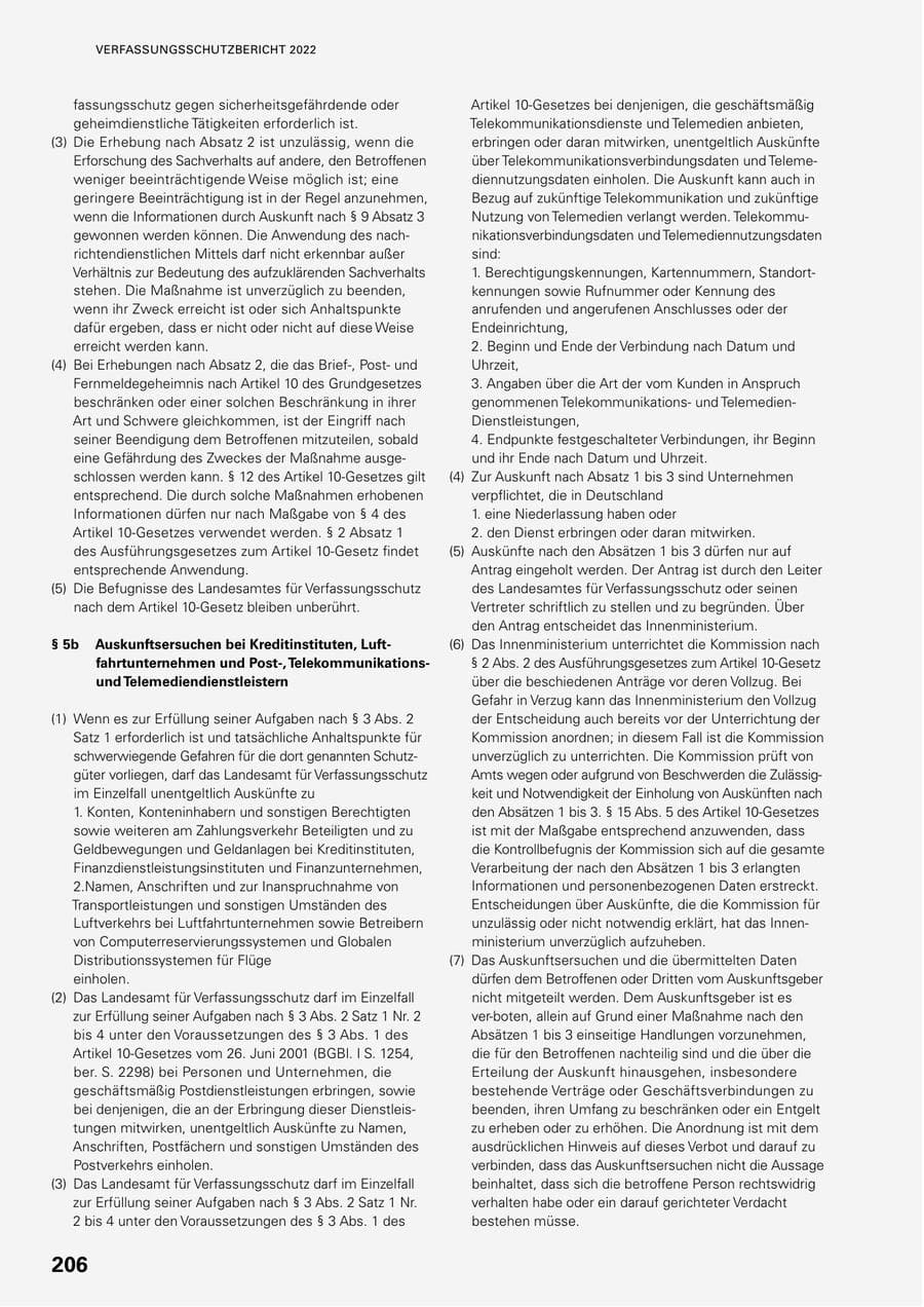 Seite 204 des Verfassungsschutzbericht 2022 Baden-Württemberg