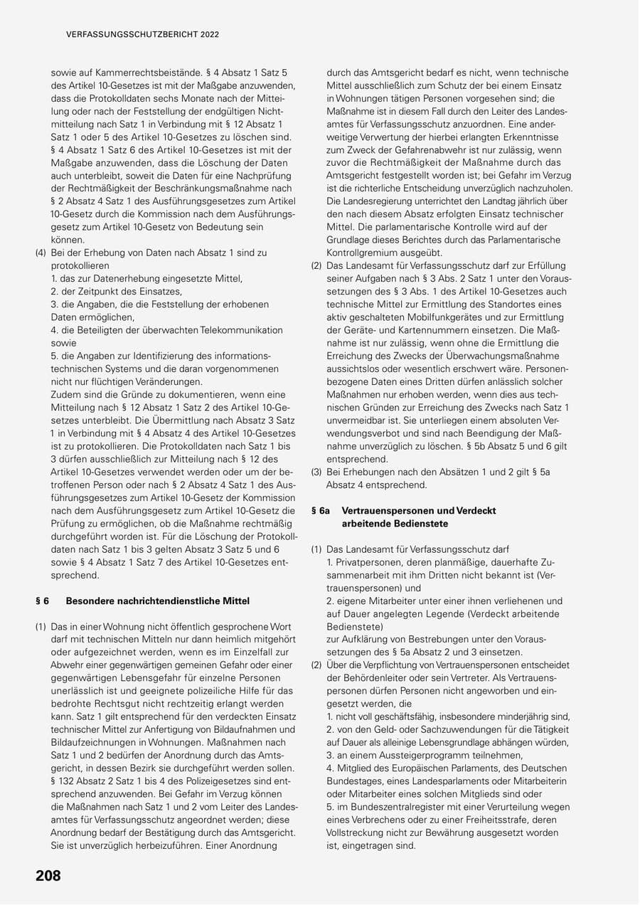 Seite 206 des Verfassungsschutzbericht 2022 Baden-Württemberg