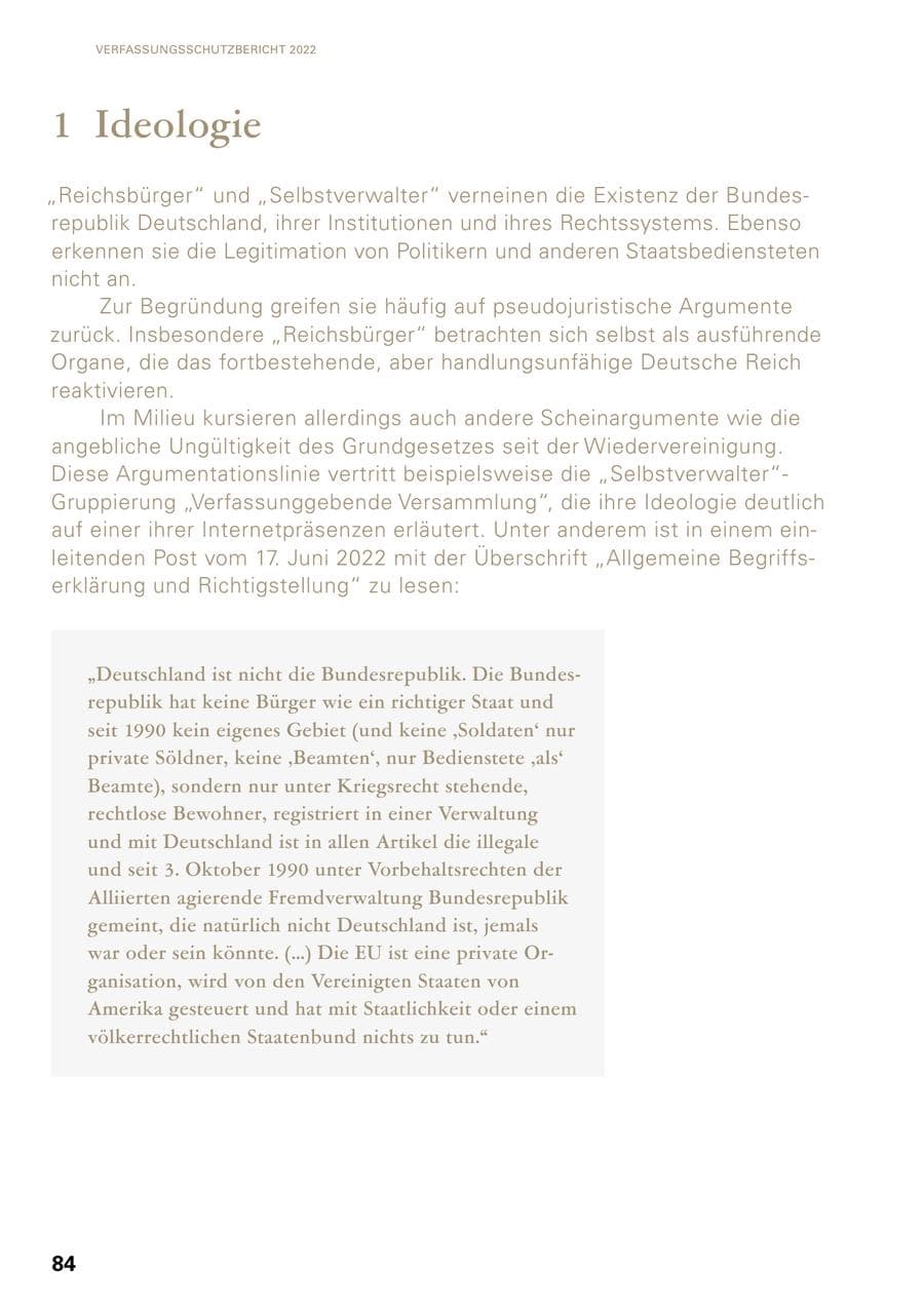 Seite 82 des Verfassungsschutzbericht 2022 Baden-Württemberg