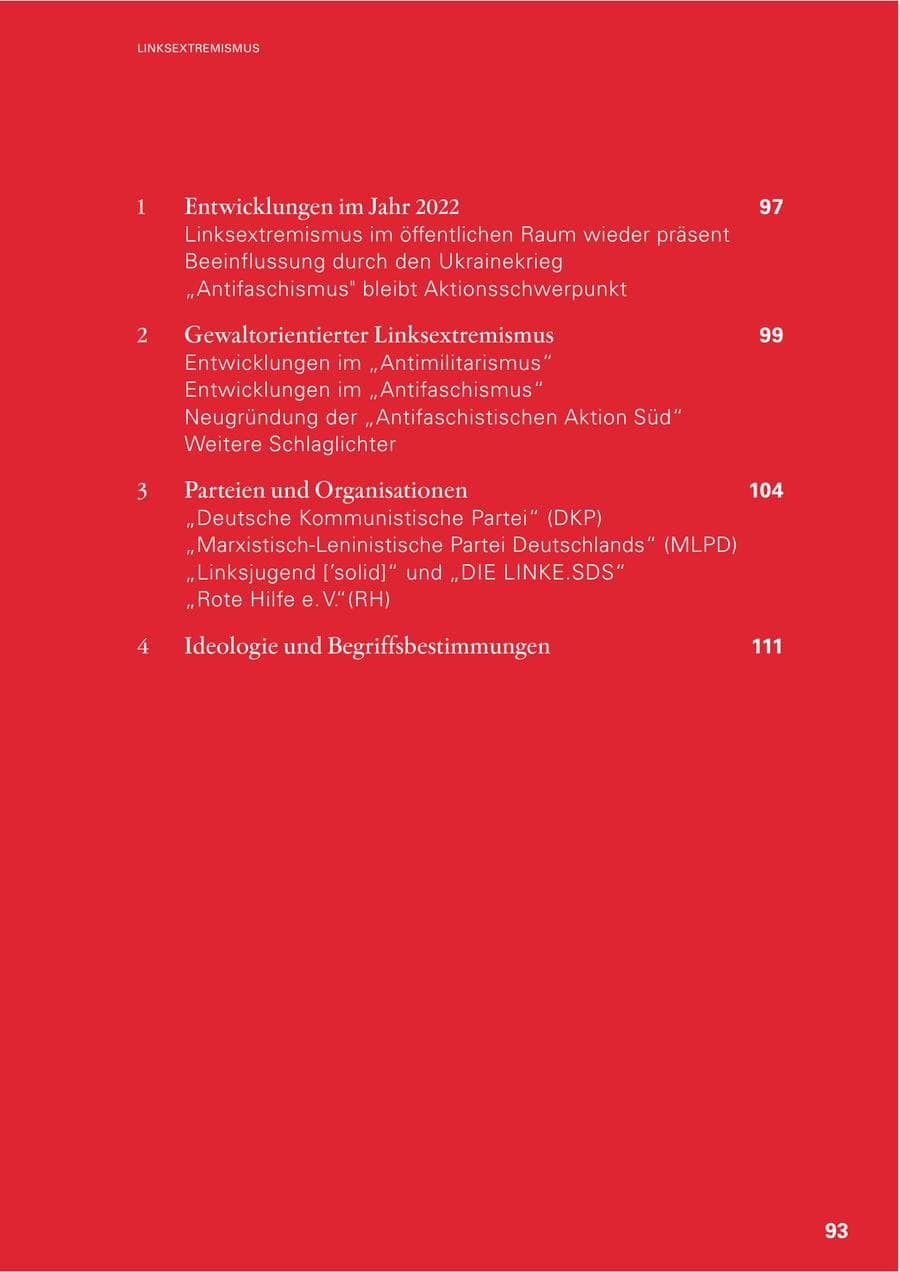 Seite 91 des Verfassungsschutzbericht 2022 Baden-Württemberg