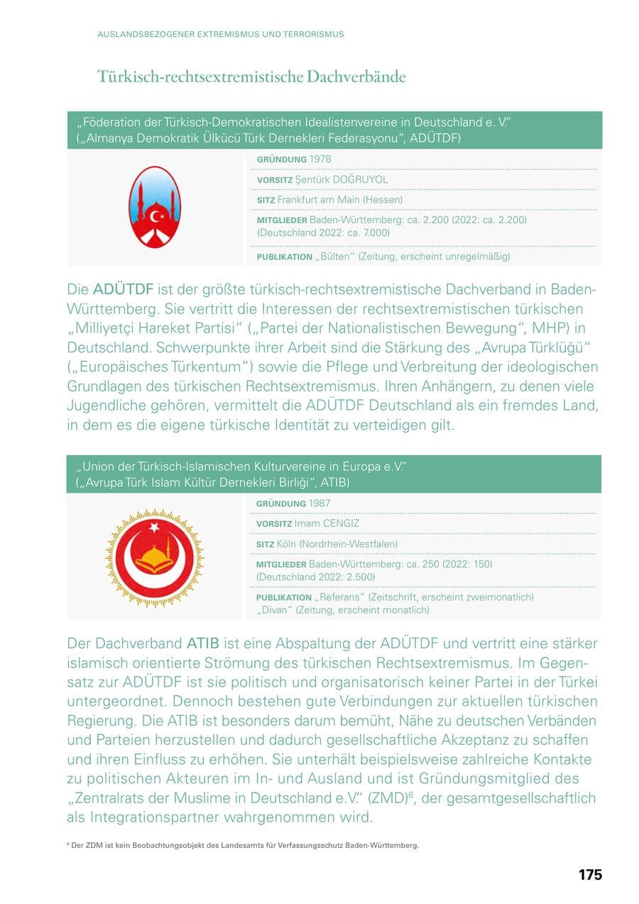 Seite 173 des Verfassungsschutzbericht 2023 Baden-Württemberg