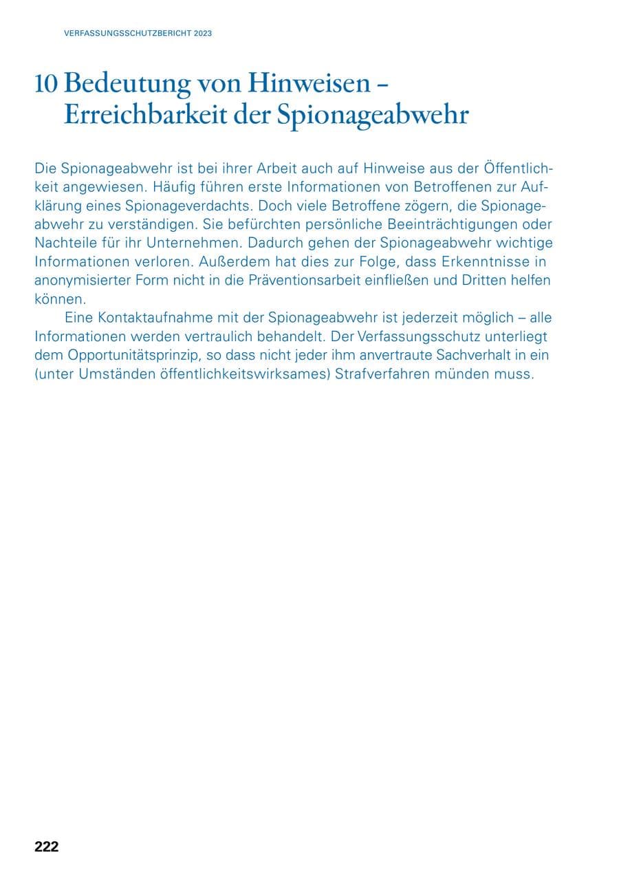 Seite 220 des Verfassungsschutzbericht 2023 Baden-Württemberg