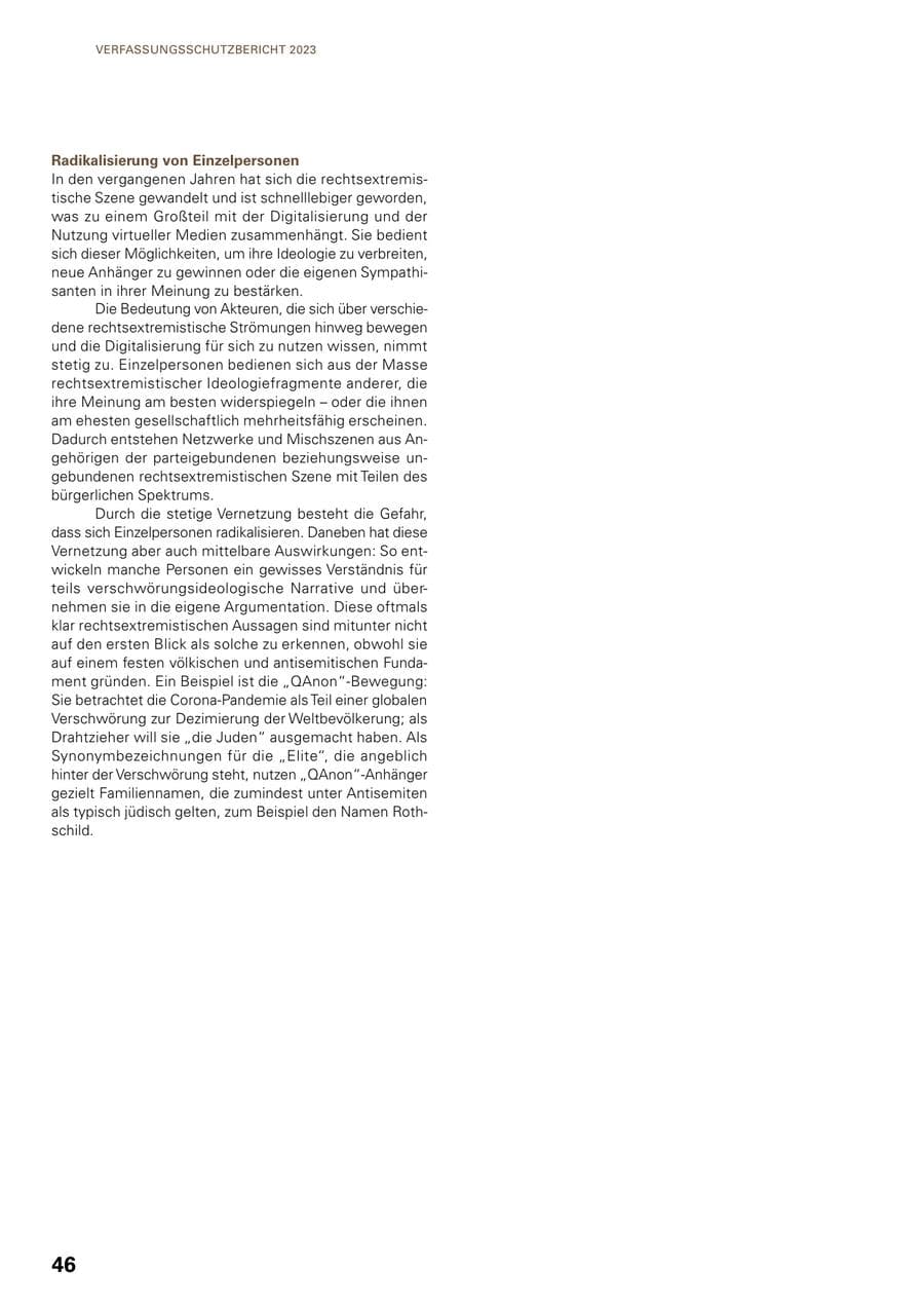 Seite 44 des Verfassungsschutzbericht 2023 Baden-Württemberg