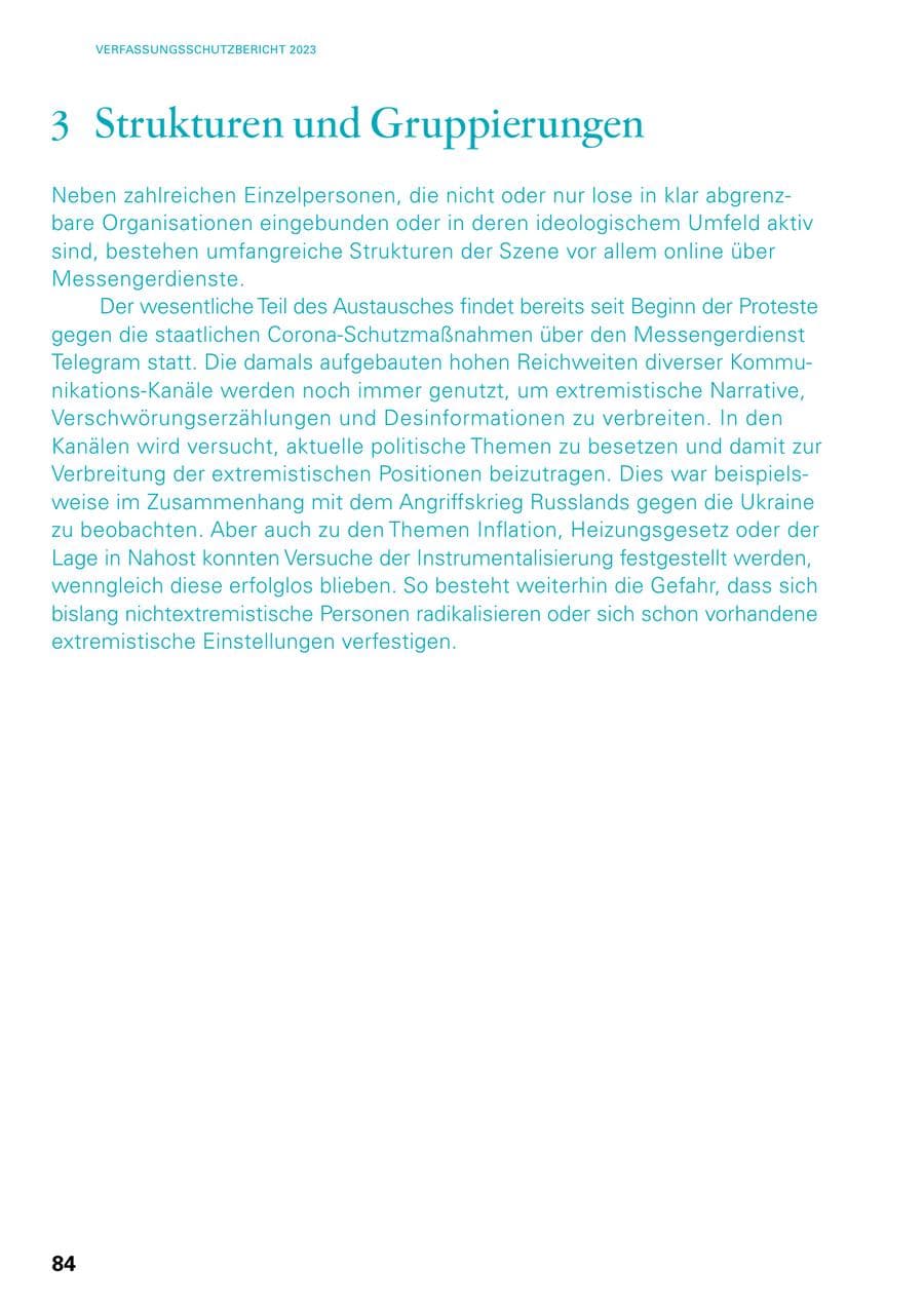 Seite 82 des Verfassungsschutzbericht 2023 Baden-Württemberg